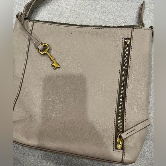 Fossil Tara Crossbody Bag Graystone Leather with zipper - Picture 4 of 11